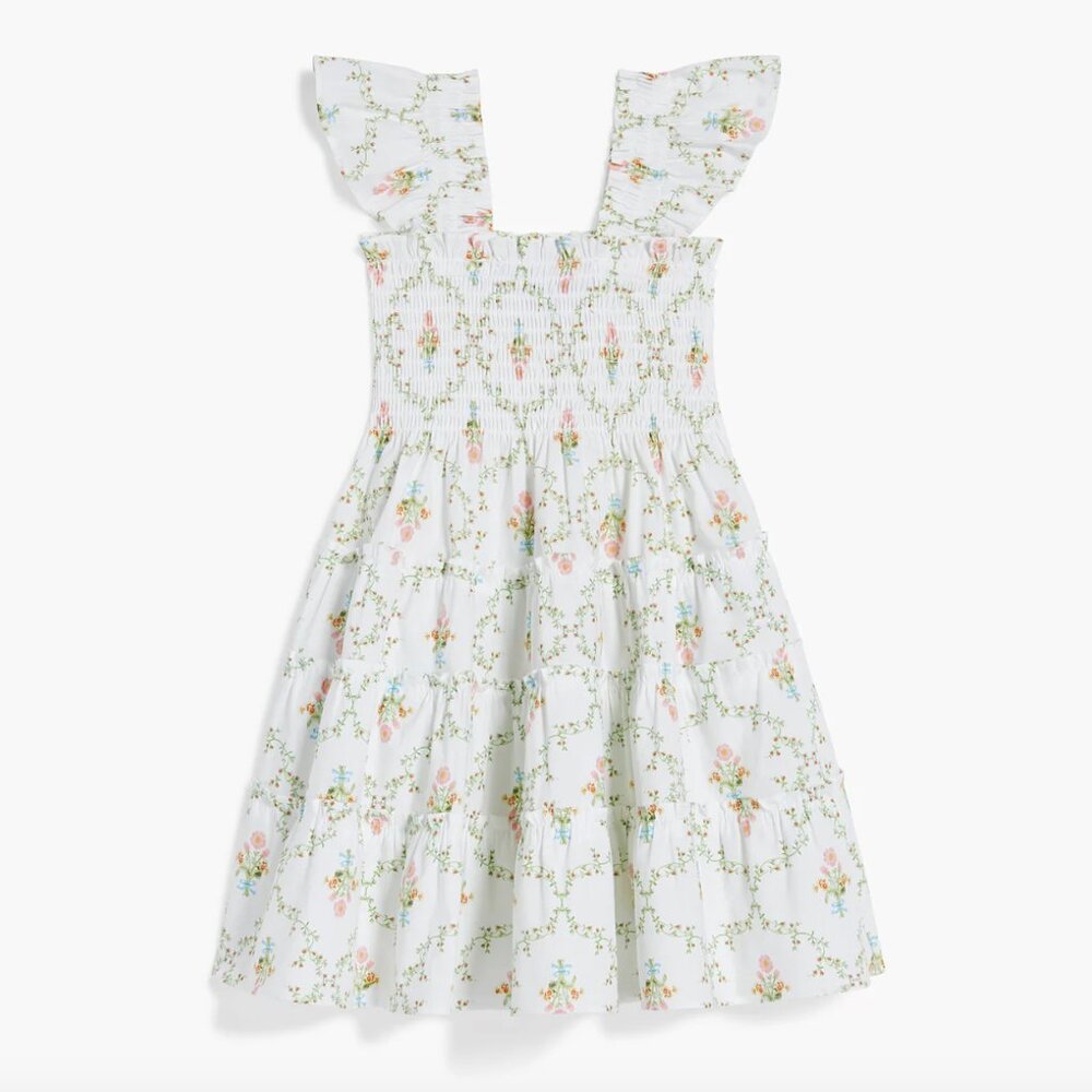 Hill House Baby Ellie Nap Dress (Pastel Trellis)